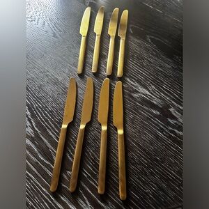 H&M Gold Knives Flatware Cutlery Set of 8